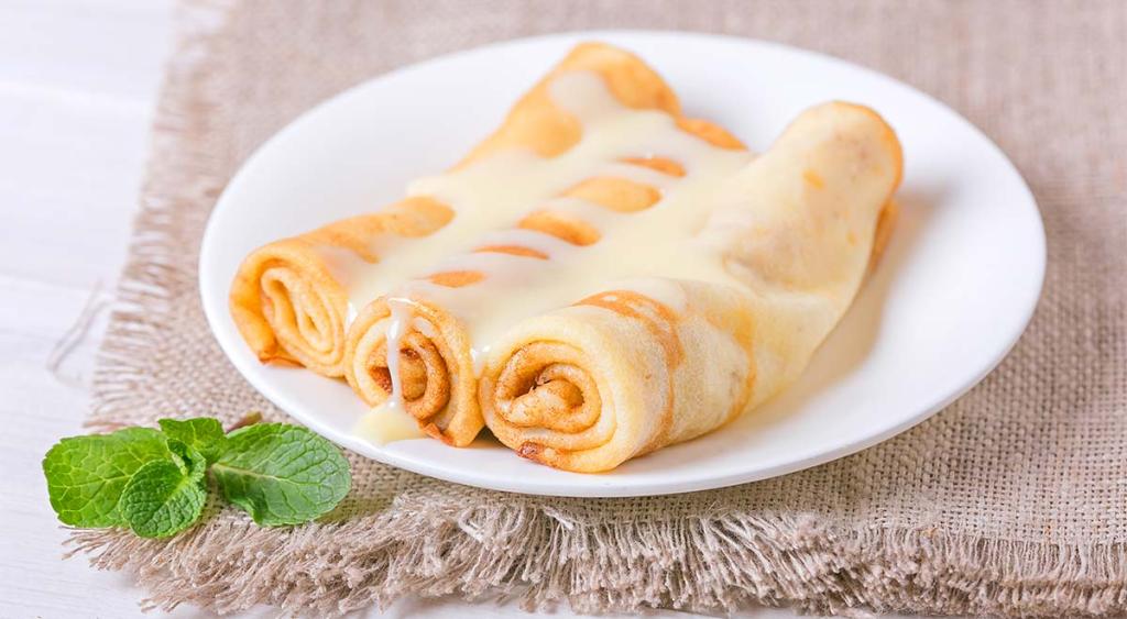 Блины со сгущенным молоком