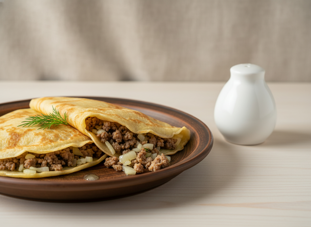 Блины с мясом